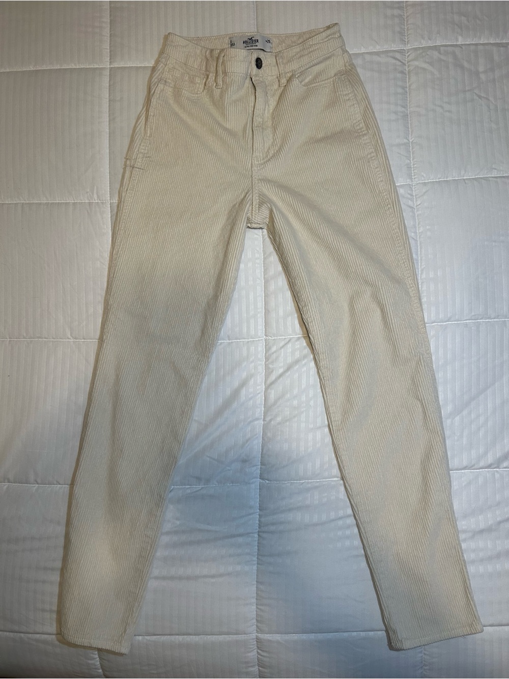 Hollister Cream Corduroy Trousers